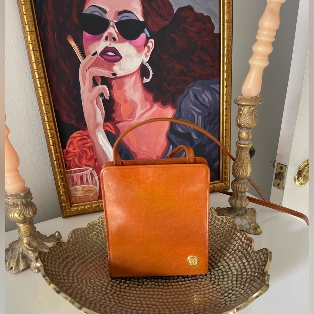 Anne Klein Orange Leather Bag